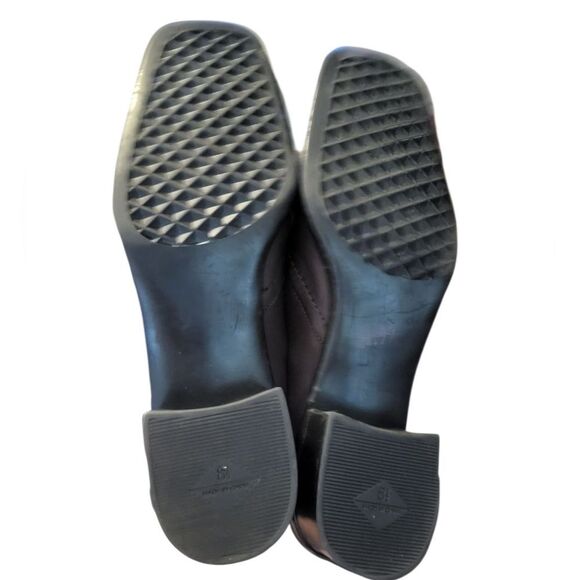 Easy Spirit Eldazu Brown Leather Square Toe Mule Block Heel Slip On, 8.5 - Picture 8 of 9